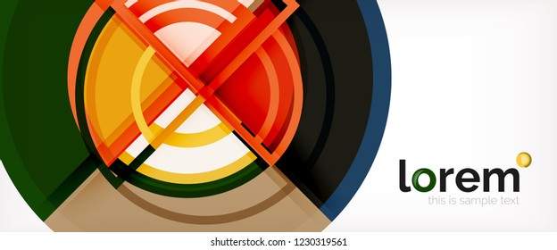 Vector abstract colorful circles background. Trendy layout template for business or technology presentation or web brochure cover, wallpaper. Vector illustration