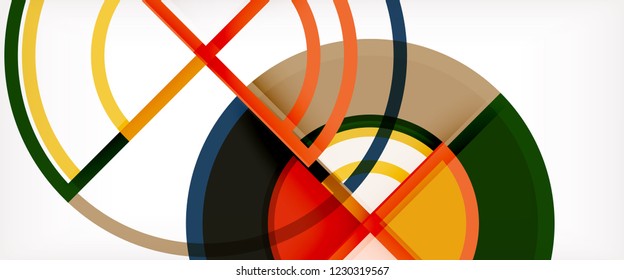 Vector abstract colorful circles background. Trendy layout template for business or technology presentation or web brochure cover, wallpaper. Vector illustration