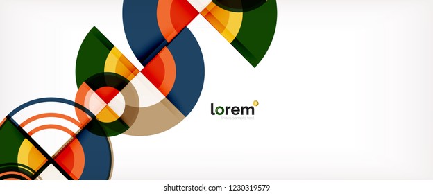Vector abstract colorful circles background. Trendy layout template for business or technology presentation or web brochure cover, wallpaper. Vector illustration