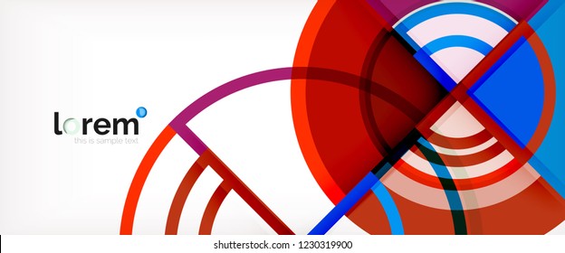 Vector abstract colorful circles background. Trendy layout template for business or technology presentation or web brochure cover, wallpaper. Vector illustration