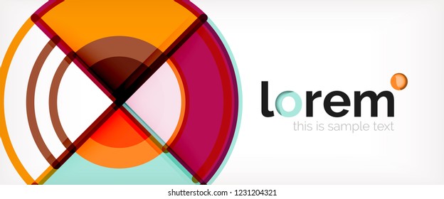 Vector abstract colorful circles background. Trendy layout template for business or technology presentation or web brochure cover, wallpaper. Vector illustration