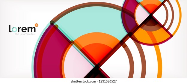 Abstrakter, bunter Vektorhintergrund. Trendy Layout-Vorlage für Geschäfts- oder Technologiepräsentation oder Web-Broschüre, Tapete. Vektorgrafik