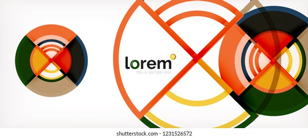 Vector abstract colorful circles background. Trendy layout template for business or technology presentation or web brochure cover, wallpaper. Vector illustration