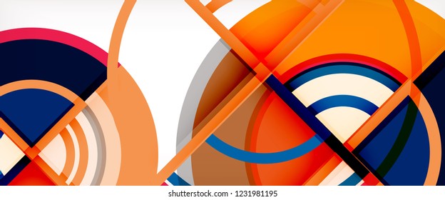 Vector abstract colorful circles background. Trendy layout template for business or technology presentation or web brochure cover, wallpaper. Vector illustration