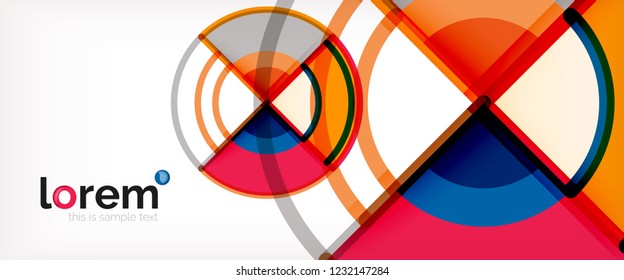 Vector abstract colorful circles background. Trendy layout template for business or technology presentation or web brochure cover, wallpaper. Vector illustration