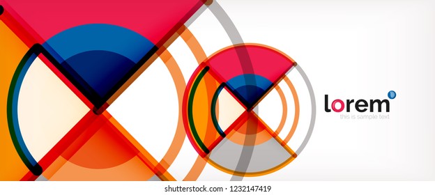 Vector abstract colorful circles background. Trendy layout template for business or technology presentation or web brochure cover, wallpaper. Vector illustration