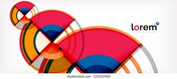 Vector abstract colorful circles background. Trendy layout template for business or technology presentation or web brochure cover, wallpaper. Vector illustration