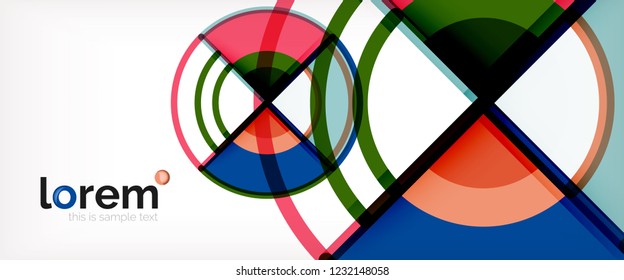 Vector abstract colorful circles background. Trendy layout template for business or technology presentation or web brochure cover, wallpaper. Vector illustration