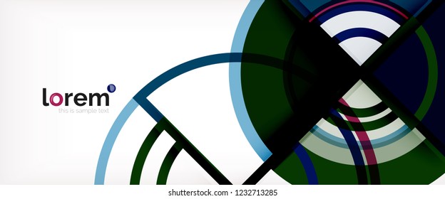 Vector abstract colorful circles background. Trendy layout template for business or technology presentation or web brochure cover, wallpaper. Vector illustration