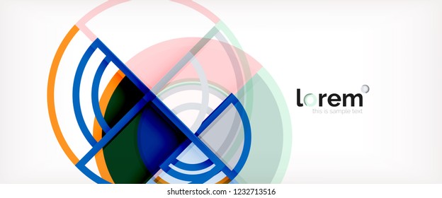 Vetor abstrato círculos coloridos fundo. Modelo de layout moderno para apresentação de negócios ou tecnologia ou capa de brochura da web, papel de parede. Ilustração vetorial