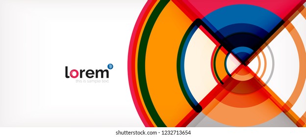 Vector abstract colorful circles background. Trendy layout template for business or technology presentation or web brochure cover, wallpaper. Vector illustration