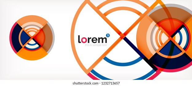 Vector abstract colorful circles background. Trendy layout template for business or technology presentation or web brochure cover, wallpaper. Vector illustration