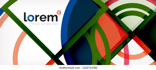 Vector abstract colorful circles background. Trendy layout template for business or technology presentation or web brochure cover, wallpaper. Vector illustration