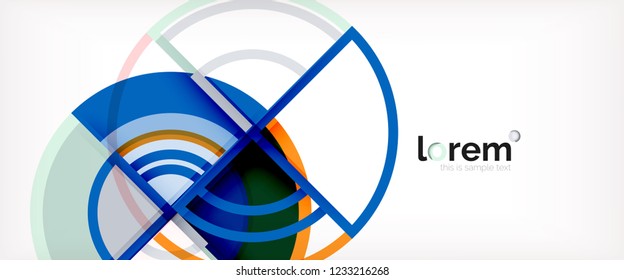 Vector abstract colorful circles background. Trendy layout template for business or technology presentation or web brochure cover, wallpaper. Vector illustration