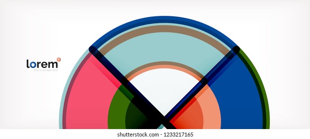 Vetor abstrato círculos coloridos fundo. Modelo de layout moderno para apresentação de negócios ou tecnologia ou capa de brochura da web, papel de parede. Ilustração vetorial