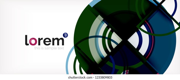 Vector abstract colorful circles background. Trendy layout template for business or technology presentation or web brochure cover, wallpaper. Vector illustration