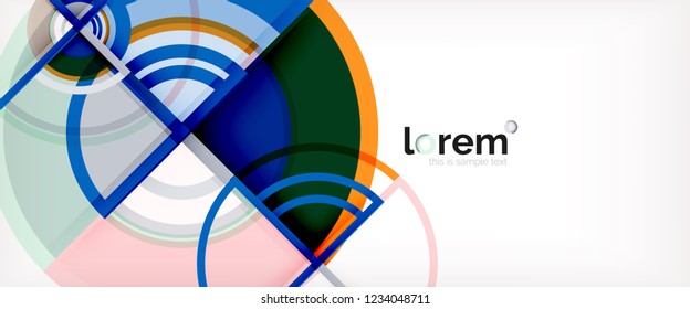 Vector abstract colorful circles background. Trendy layout template for business or technology presentation or web brochure cover, wallpaper. Vector illustration