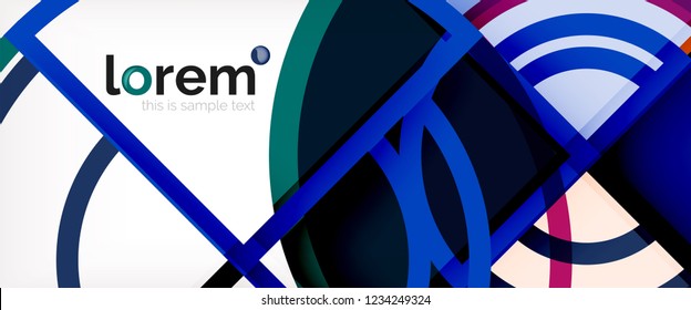 Vector abstract colorful circles background. Trendy layout template for business or technology presentation or web brochure cover, wallpaper. Vector illustration