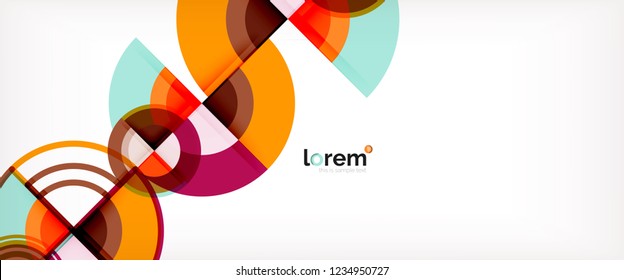 Vector abstract colorful circles background. Trendy layout template for business or technology presentation or web brochure cover, wallpaper. Vector illustration