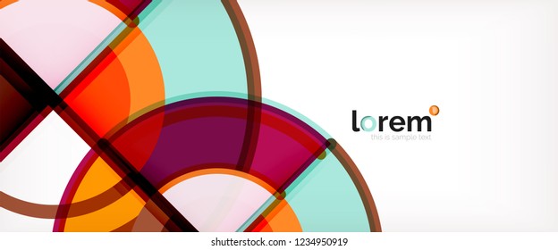 Vector abstract colorful circles background. Trendy layout template for business or technology presentation or web brochure cover, wallpaper. Vector illustration