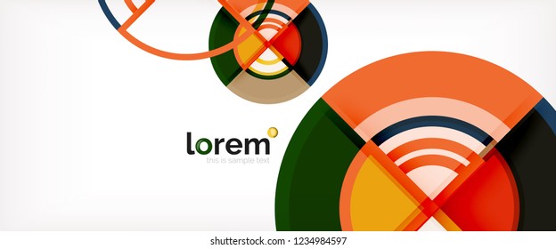 Abstrakter, bunter Vektorhintergrund. Trendy Layout-Vorlage für Geschäfts- oder Technologiepräsentation oder Web-Broschüre, Tapete. Vektorgrafik