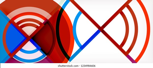 Vector abstract colorful circles background. Trendy layout template for business or technology presentation or web brochure cover, wallpaper. Vector illustration