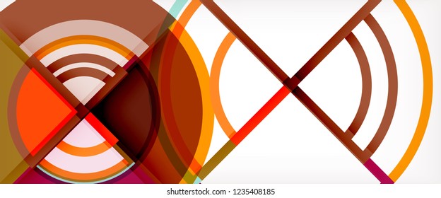 Vector abstract colorful circles background. Trendy layout template for business or technology presentation or web brochure cover, wallpaper. Vector illustration