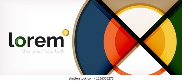 Vector abstract colorful circles background. Trendy layout template for business or technology presentation or web brochure cover, wallpaper. Vector illustration