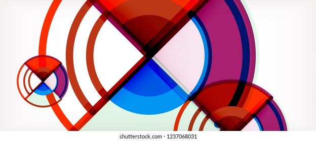 Vector abstract colorful circles background. Trendy layout template for business or technology presentation or web brochure cover, wallpaper. Vector illustration