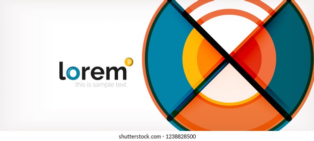 Vector abstract colorful circles background. Trendy layout template for business or technology presentation or web brochure cover, wallpaper. Vector illustration