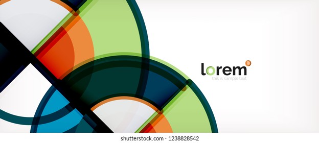 Vector abstract colorful circles background. Trendy layout template for business or technology presentation or web brochure cover, wallpaper. Vector illustration