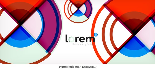 Vector abstract colorful circles background. Trendy layout template for business or technology presentation or web brochure cover, wallpaper. Vector illustration