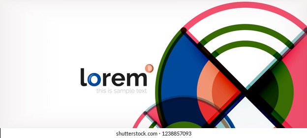 Vector abstract colorful circles background. Trendy layout template for business or technology presentation or web brochure cover, wallpaper. Vector illustration