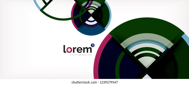 Vector abstract colorful circles background. Trendy layout template for business or technology presentation or web brochure cover, wallpaper. Vector illustration