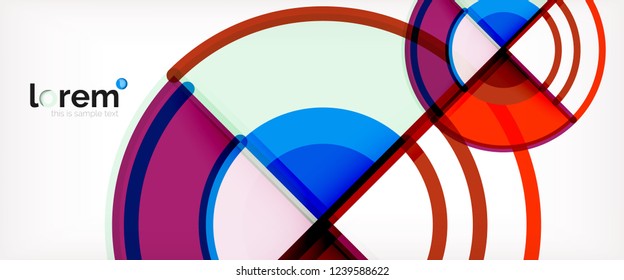 Vector abstract colorful circles background. Trendy layout template for business or technology presentation or web brochure cover, wallpaper. Vector illustration