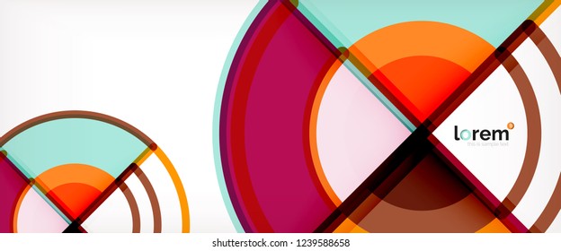 Vector abstract colorful circles background. Trendy layout template for business or technology presentation or web brochure cover, wallpaper. Vector illustration