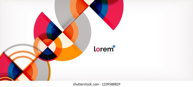 Vector abstract colorful circles background. Trendy layout template for business or technology presentation or web brochure cover, wallpaper. Vector illustration
