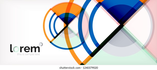 Vector abstract colorful circles background. Trendy layout template for business or technology presentation or web brochure cover, wallpaper. Vector illustration