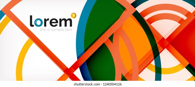 Vector abstract colorful circles background. Trendy layout template for business or technology presentation or web brochure cover, wallpaper. Vector illustration