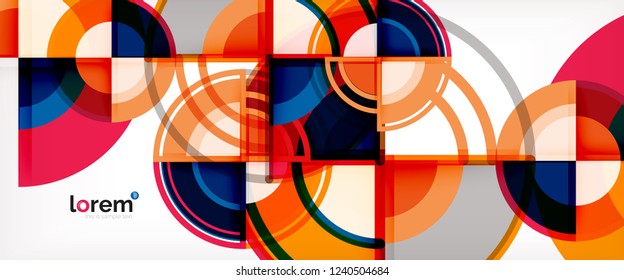 Vetor abstrato círculos coloridos fundo. Modelo de layout moderno para apresentação de negócios ou tecnologia ou capa de brochura da web, papel de parede. Ilustração vetorial