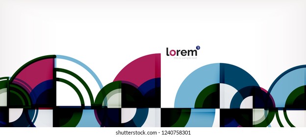 Vector abstract colorful circles background. Trendy layout template for business or technology presentation or web brochure cover, wallpaper. Vector illustration