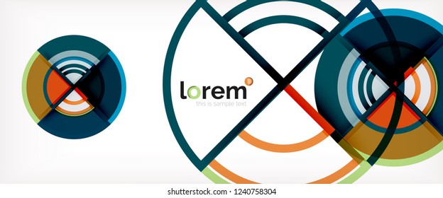 Vector abstract colorful circles background. Trendy layout template for business or technology presentation or web brochure cover, wallpaper. Vector illustration