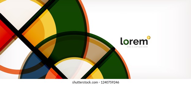 Vector abstract colorful circles background. Trendy layout template for business or technology presentation or web brochure cover, wallpaper. Vector illustration