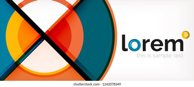 Vector abstract colorful circles background. Trendy layout template for business or technology presentation or web brochure cover, wallpaper. Vector illustration
