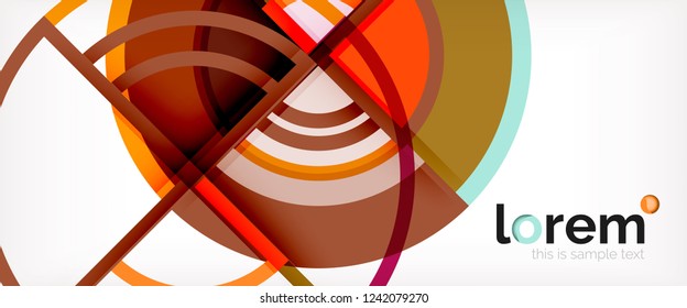 Vector abstract colorful circles background. Trendy layout template for business or technology presentation or web brochure cover, wallpaper. Vector illustration
