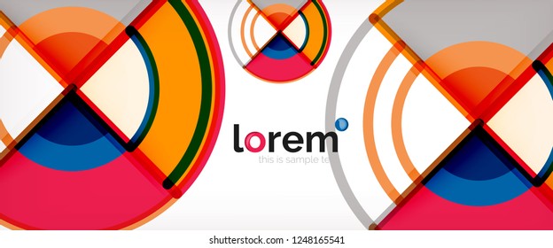 Vector abstract colorful circles background. Trendy layout template for business or technology presentation or web brochure cover, wallpaper. Vector illustration