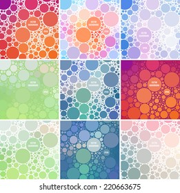 Vector abstract colorful circles backgrounds collection 