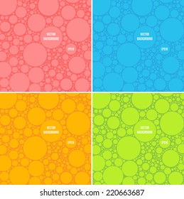 Vector abstract colorful circles backgrounds collection 
