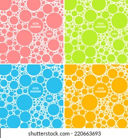 Vector abstract colorful circles backgrounds collection 