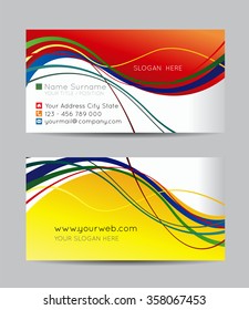 Vector abstract colorful creative business cards